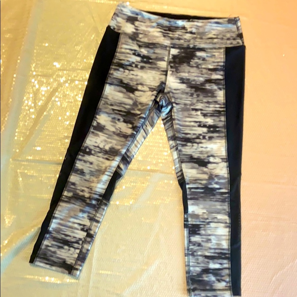 RBX Capri Yoga Pants with mesh inserts on each leg